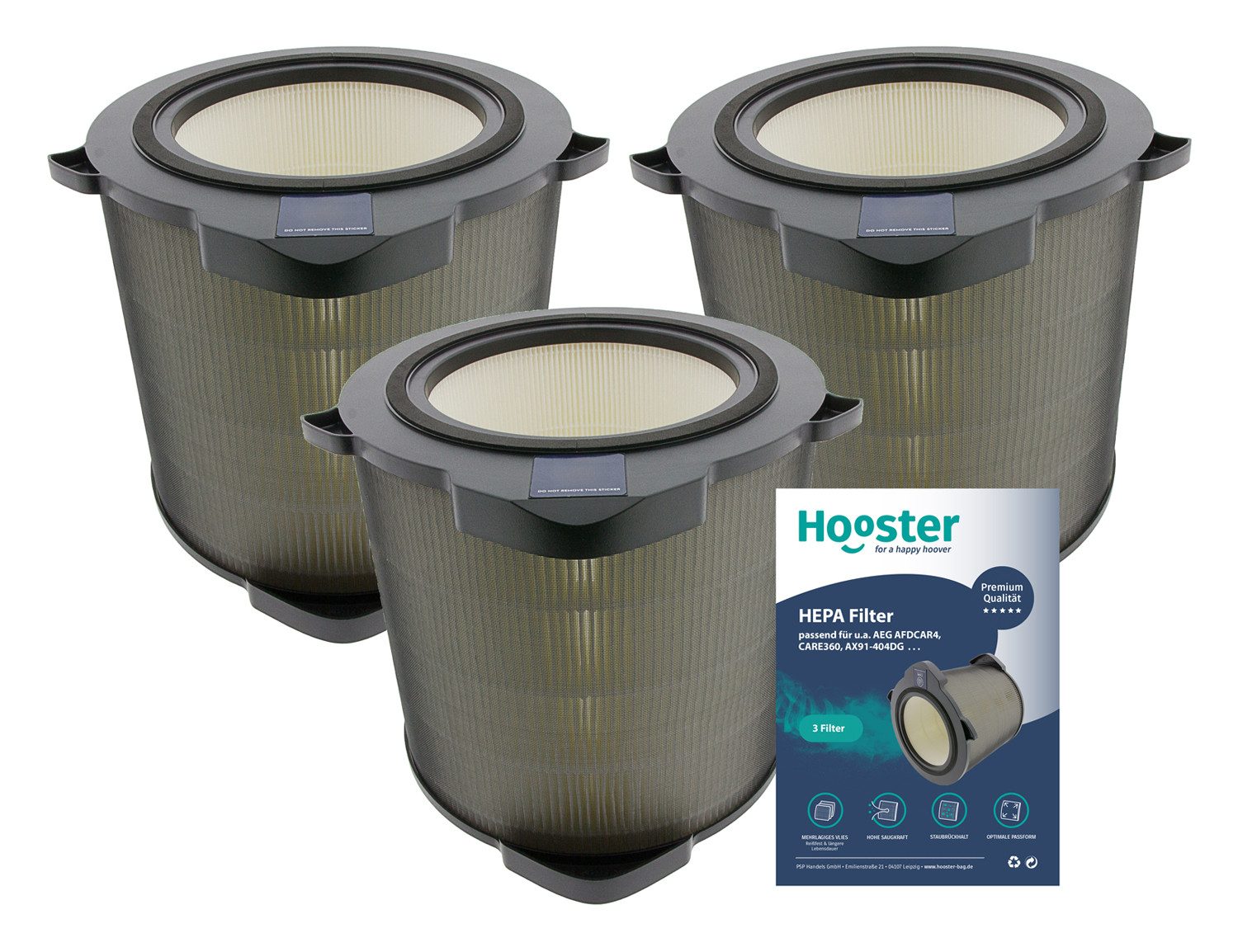 Luftfilter 3er Set Filter kompatibel mit AEG Luftreiniger AX91-404DG