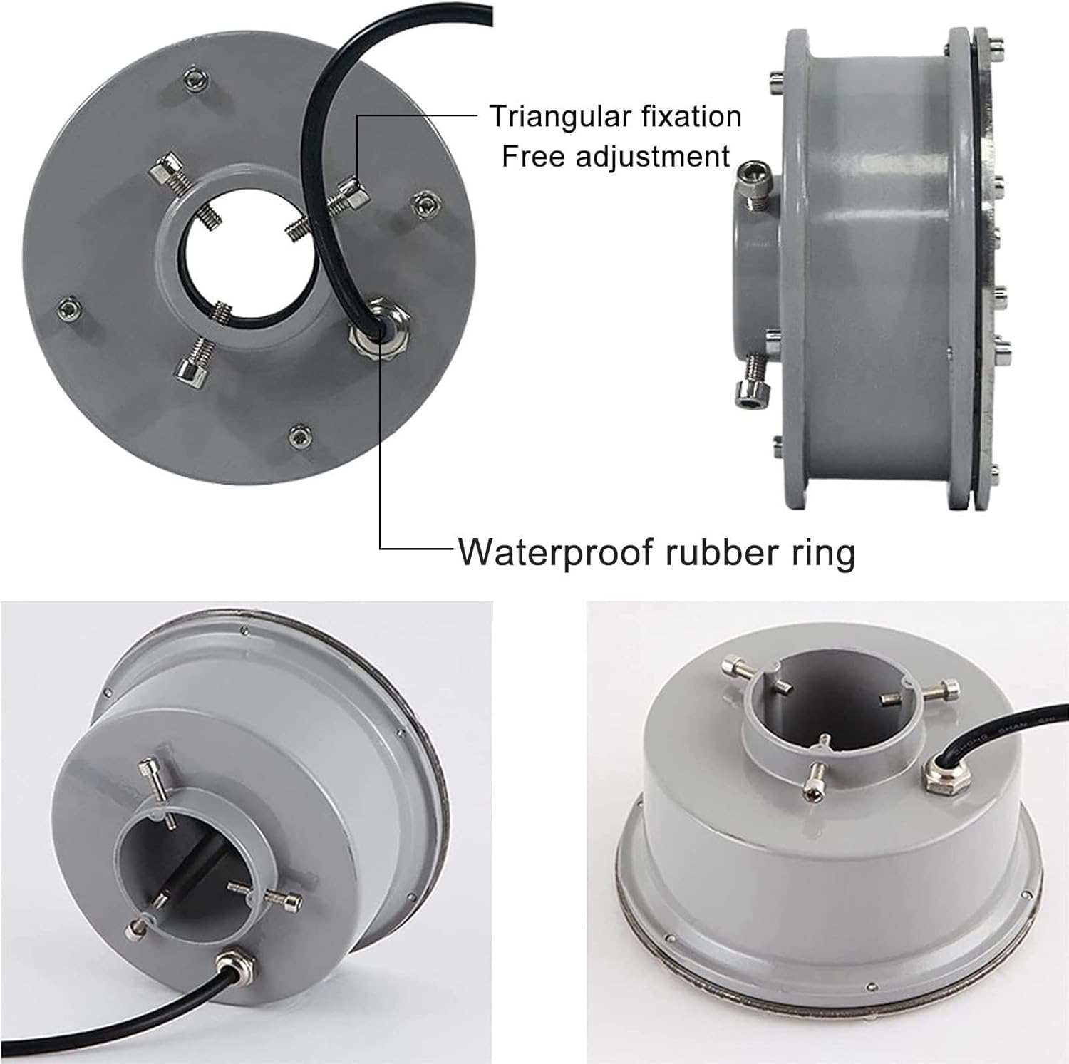 3PCS Eingebettet Pool Scheinwerfer - Einbaustrahler Unterwasser, LED-Ringbrunnenlampe – RGB-Farbwechsel-Wasserspiellampe Mit RF-Fernbedienung – IP68 Wasserdichte Mittelloch-Teichbeleuchtung ( Color :