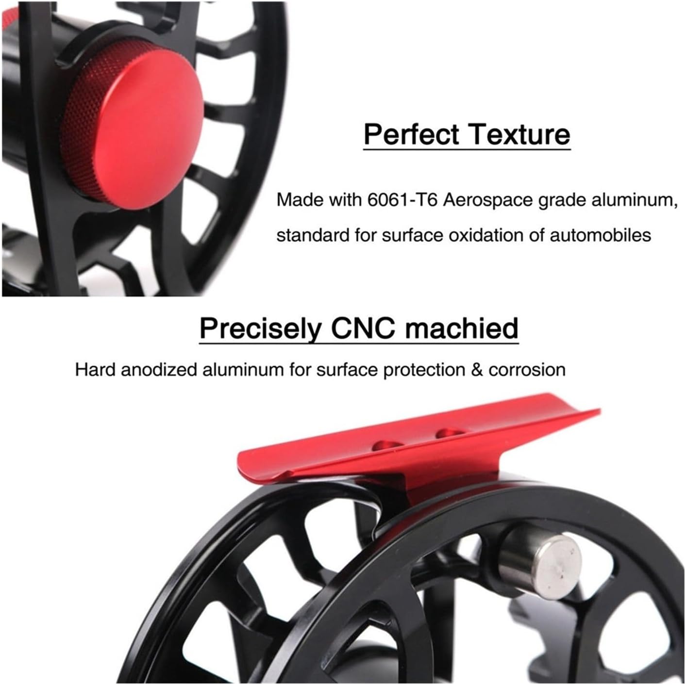 Fliegenfischerrolle, Fliegenfischen Reel Multi Disc Drag Wasserdicht Salzwasser Süßwasser Schwarz Mehrere Größen(Black Reel,10000 Series)