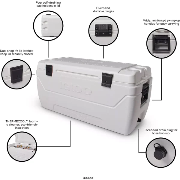 Igloo MaxCold 152-qt. Cooler White 01