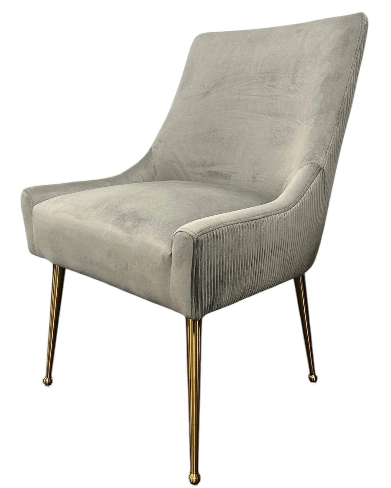 Milan Dark Grey DiningChair Gold Legs