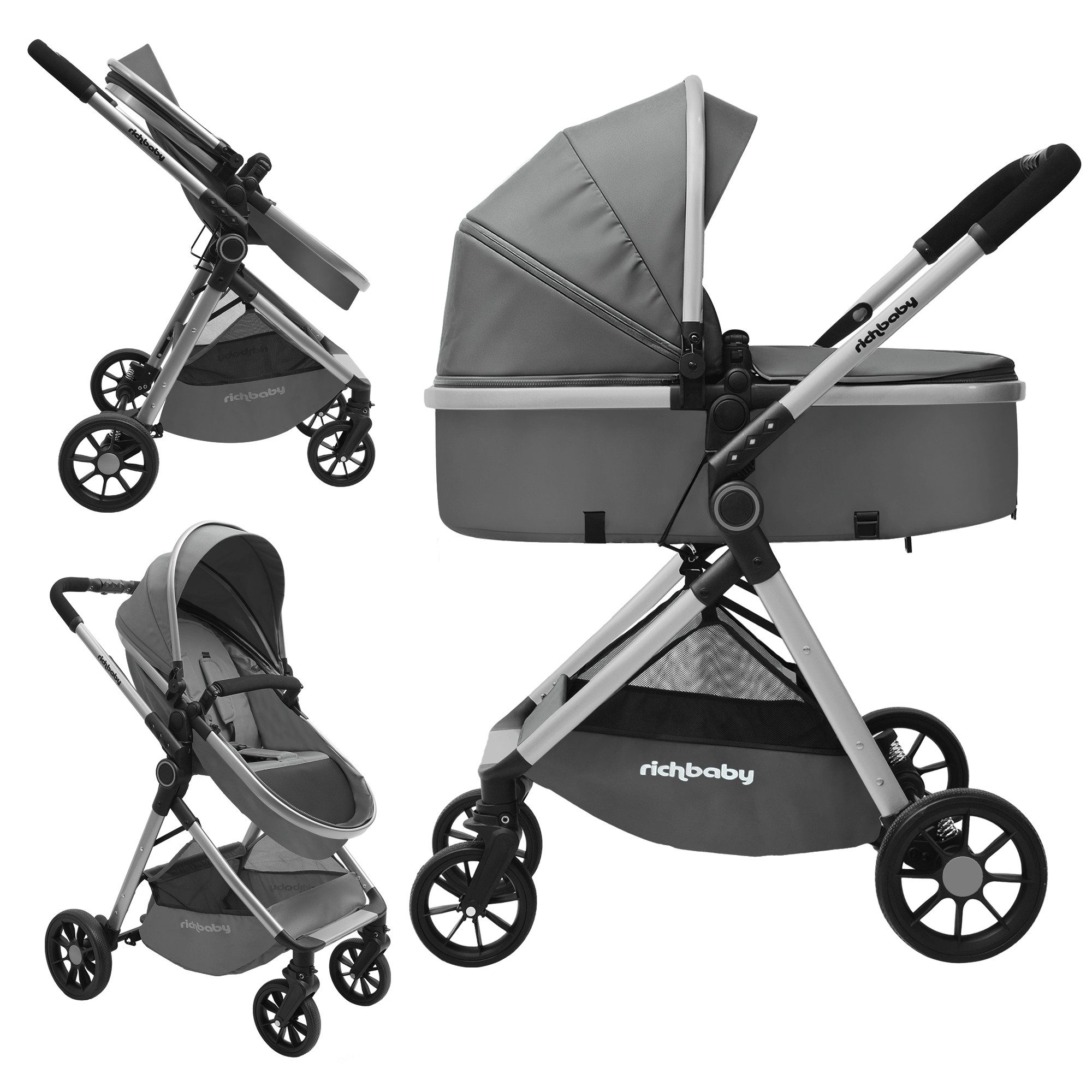 Kombi-Kinderwagen 2 in1 Kombi-Reisekinderwagen & Buggy (0-36 Monate, bis 22 kg)