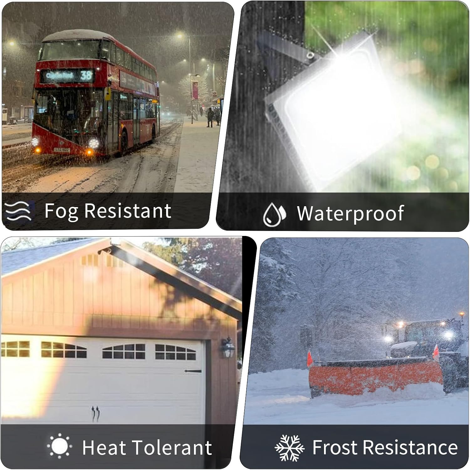 LED Strahler Außen,200W LED Scheinwerfer Innen,Kaltweiß 6500K 288 LEDs Flutlicht Werkstattlampe,IP65 Wasserdicht Wandleuchte Draußen Fluter,20000LM Baustrahler für Garten,Keller,Terrasse-6PCS