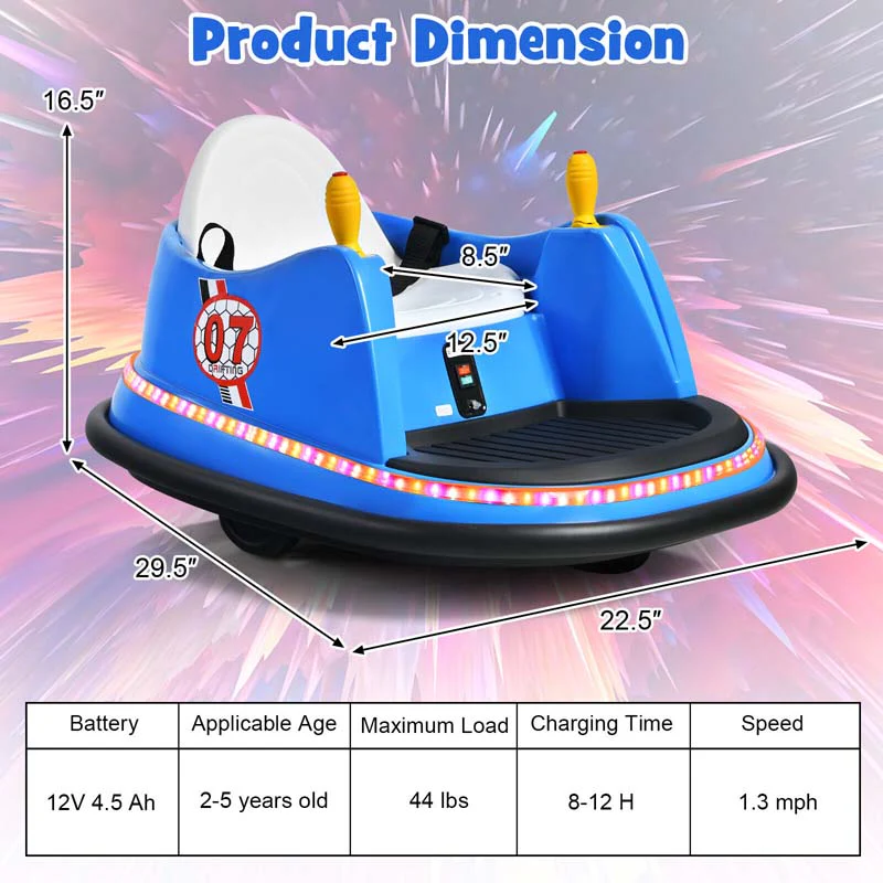 Eletriclife 12V Battery Powered Bumping Car with Remote Control