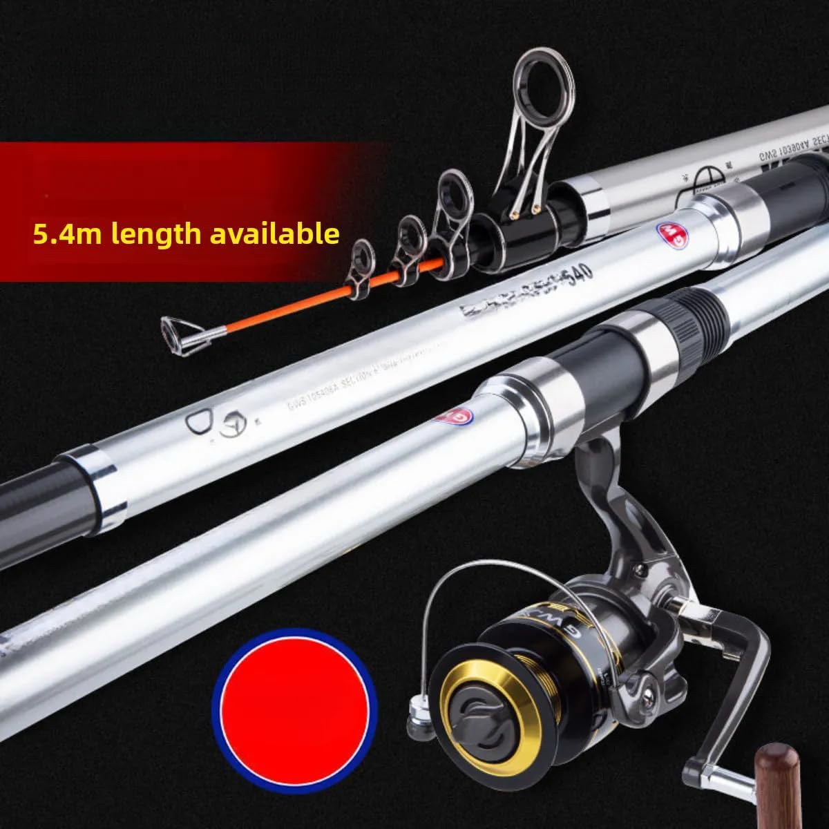 Angelruten-Set für Meeresangeln – Ultra harte Carbon-Konstruktion für Langstreckenwerfen – ideal für Salzwasser-Surfcasting
