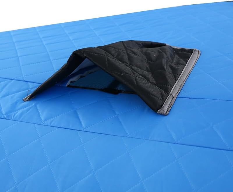 Tragbare Thermo-Hub-Zelte – 4-seitiges Pop-Up-Eisangeln mit Boden und isolierten Wänden – passend für 3–5 Personen, inklusive Tragetasche