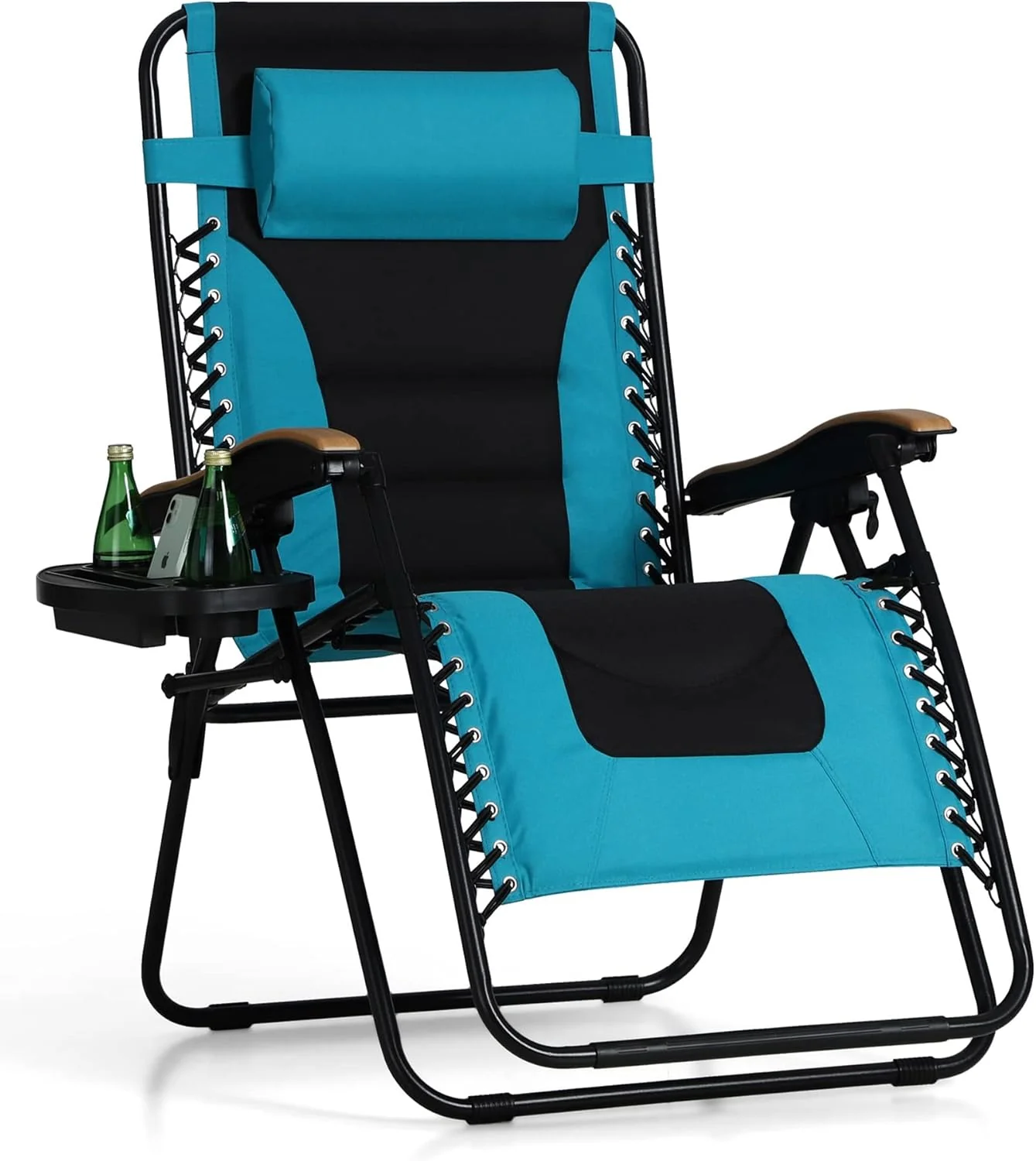 Oversized Padded Zero Gravity Chair Foldable Patio Recliner