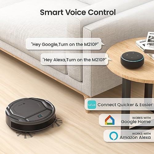 LEFANT Robot Aspirapolvere con 2200Pa, Senza Grovigli,7,6cm Ultra Sottile,Autocaricante,Wi Fi/App/Alexa,120 Minuti,6 Modalità di Pulizia,Ideale per Peli di Animali Domestici,Pavimenti Duri M210 Pro : Casa e cucina