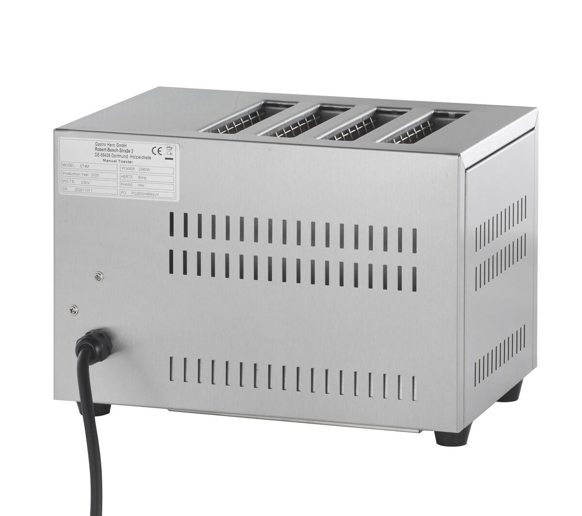 Tunnel-Toaster GastroHero Toaster mit 4 Schlitzen
