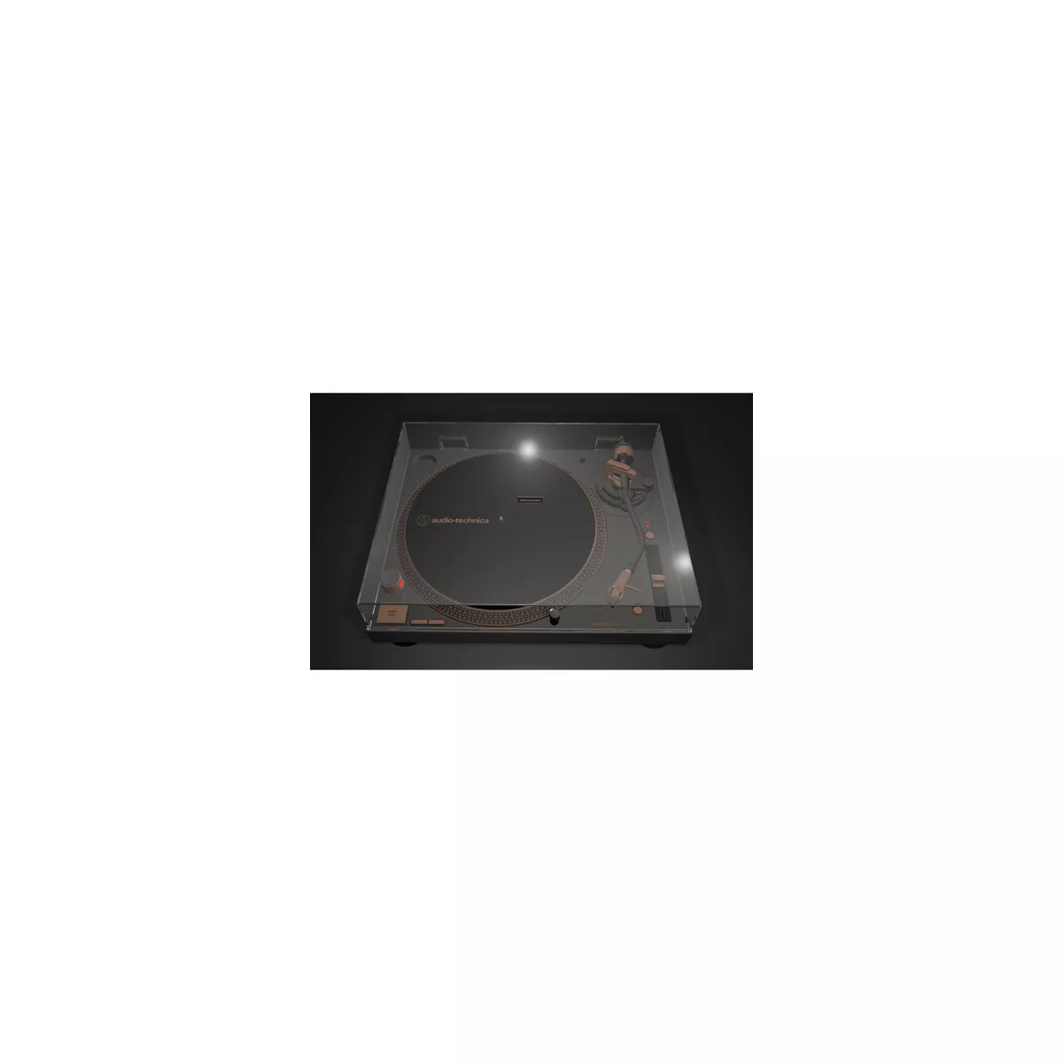 2025 Audio Technica AT-LP120XUSB-BZ Tocadiscos de tracción directa USB, color bronce – 3 velocidades, preamplificador integrado, conversión de vinilo a digital