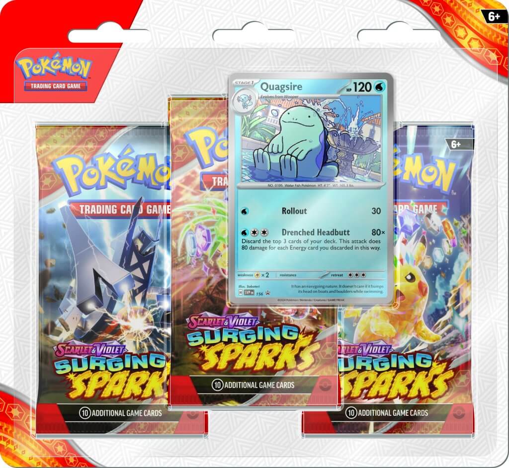 POKÉMON TCG - Surging Sparks Three Booster Blister