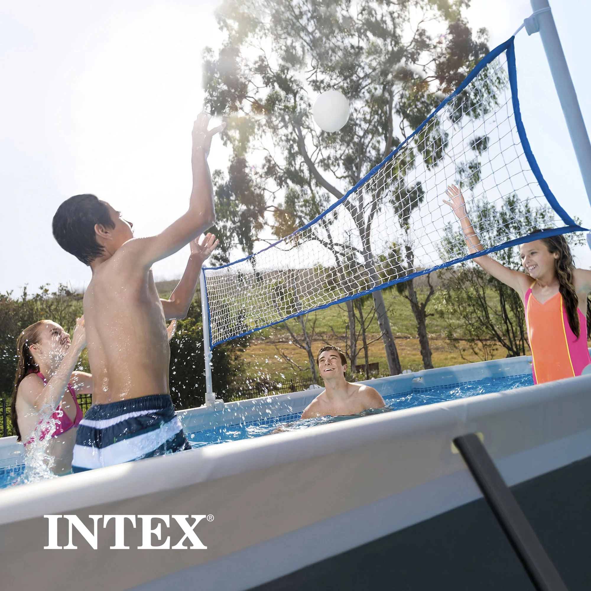 INTEX 24ft x 12ft x 52in Ultra XTR Above Ground Pool, Floats (2 Pack), & Inflatable Cooler