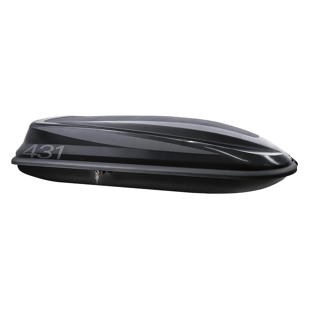 Tetrax CAM Box Sport Dachbox 430 Liter Schwarz Autodachbox Gepäckbox Reisebox Transportbox für Auto PKW SUV