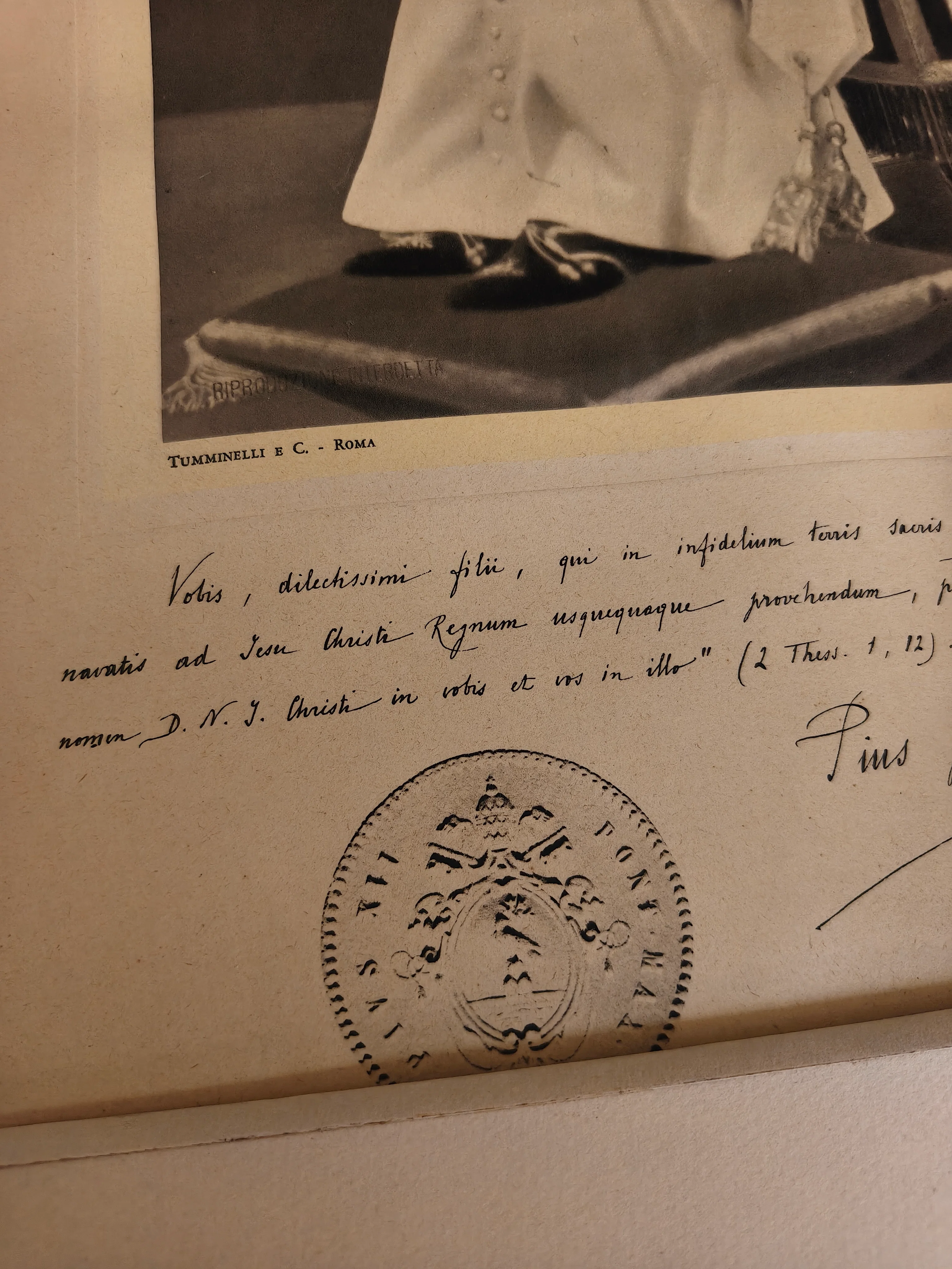 Bandera Vaticano y Diploma Pio XII.