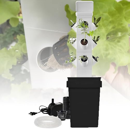 HLGKBY Sistema di Coltivazione idroponica, Torre idroponica Verticale 12/16/20/24 baccelli con Timer, Ruote universali, Pompa idratante, Kit di germinazione fioriera da Giardino Intelligente, 12Holes : Amazon.it: Giardino e giardinaggio