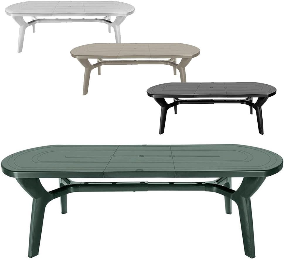 Extendable Garden Table in Plastic/Resin 180/230 cm + Free Gift