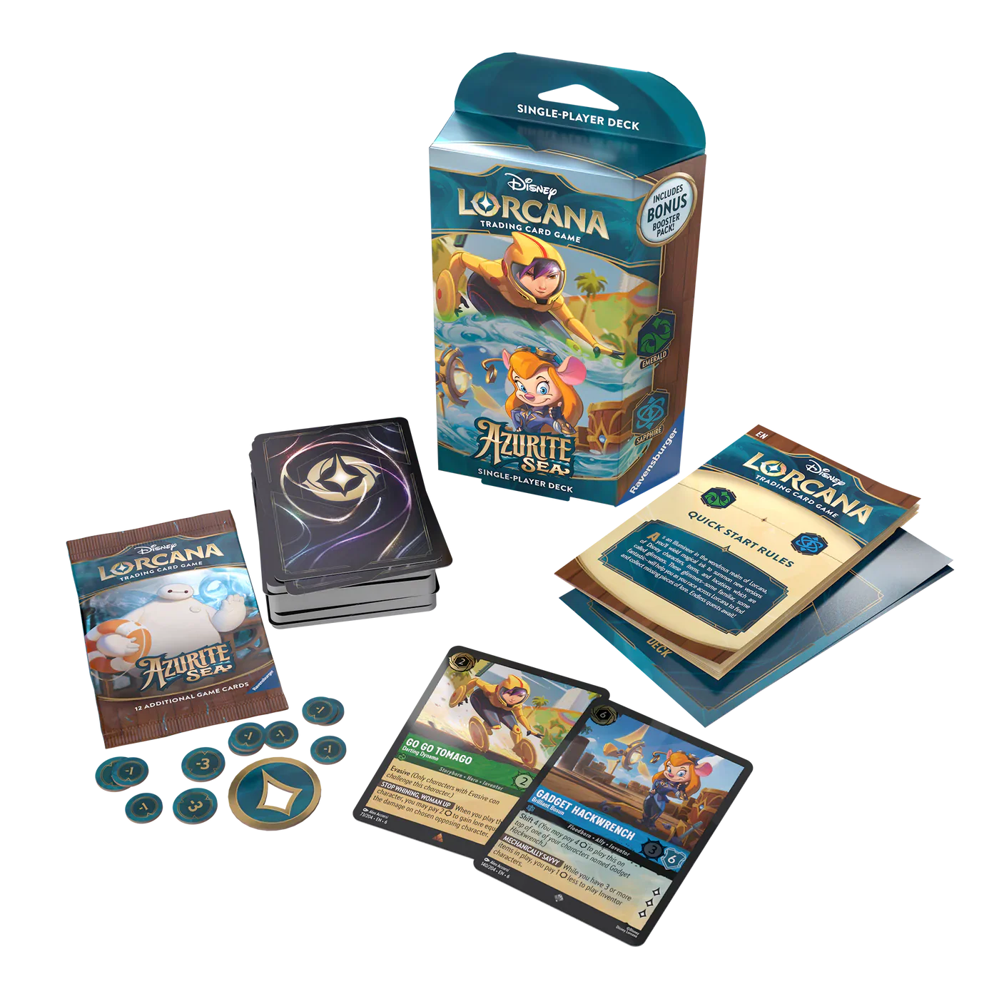 Lorcana Set 6 Azurite Sea Starter Deck: Emberald & Sapphire