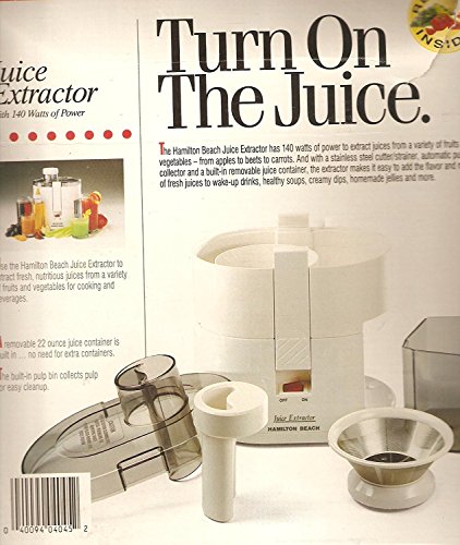 Hamilton Beach Juice Extractor with 140 Watts of Power: Home & Kitchen