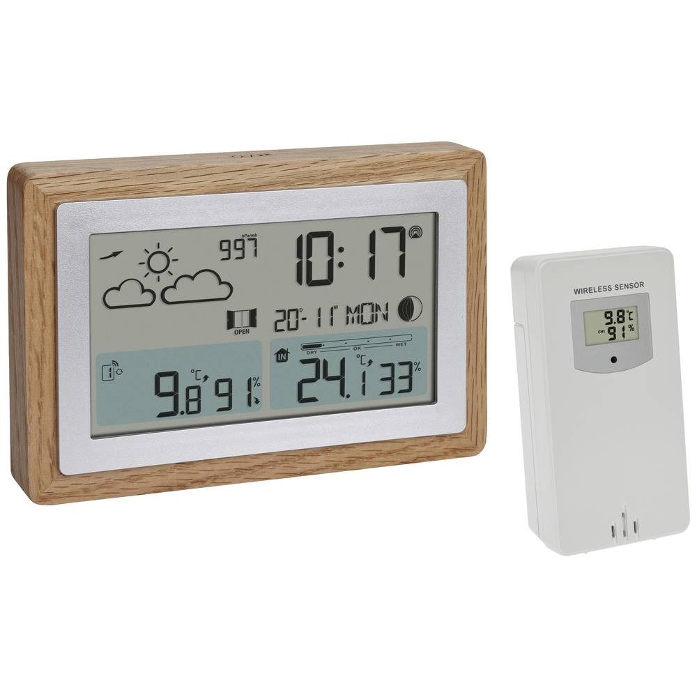 Wetterstation aus Eichenholz 35.1167.54