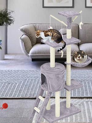 Tiragraffi alto 140 cm di colore grigio