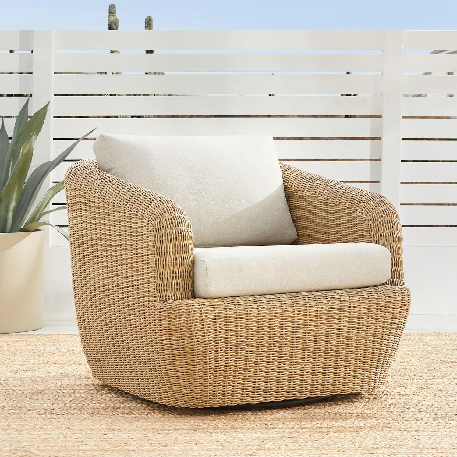 3 Pieces Patio Wicker Furniture Set