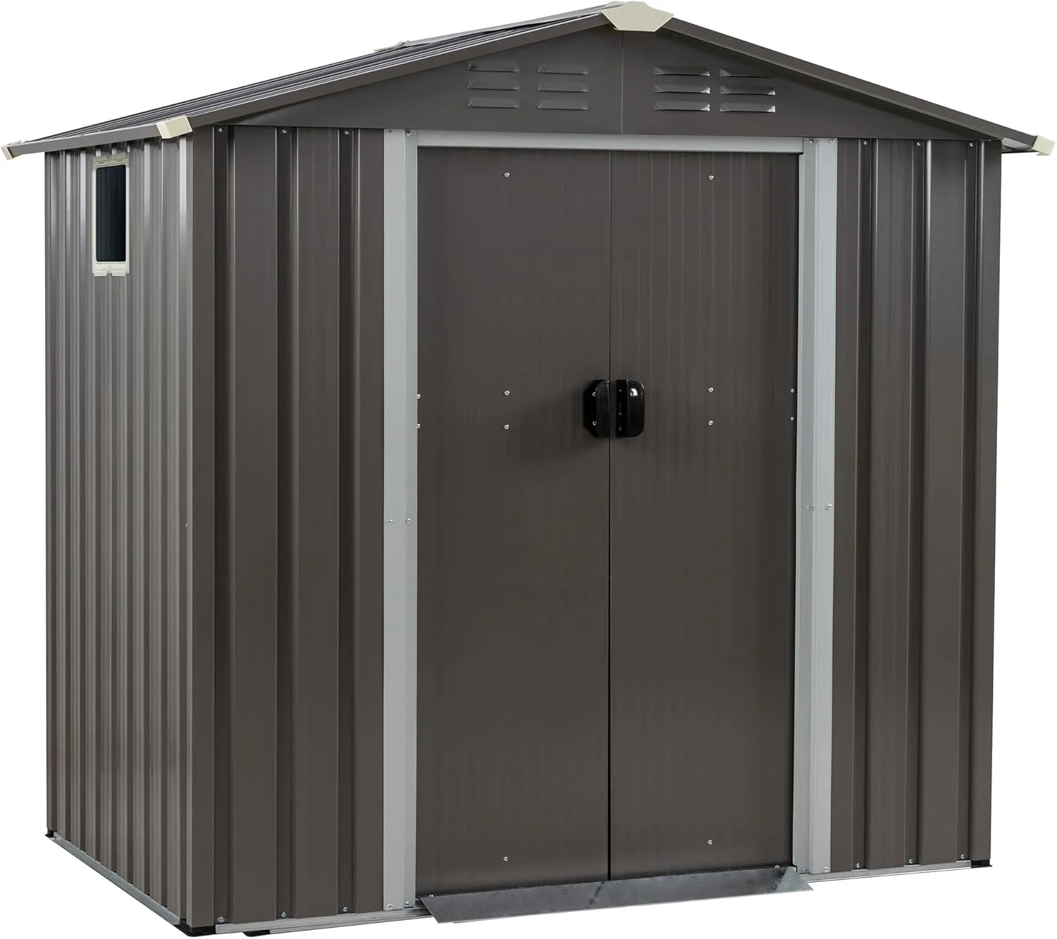 JYQAQA 6x4 FT Outdoor Garden Storage Shed.Waterproof Metal Garden Sheds