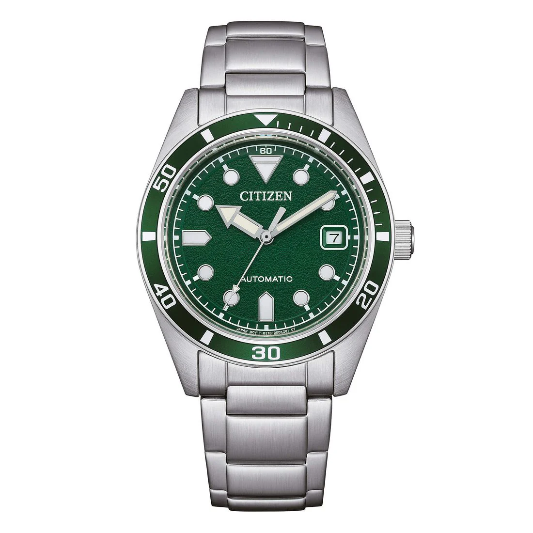 Orologio Citizen Meccanico Marine in acciaio quadrante verde NJ0220-52X
