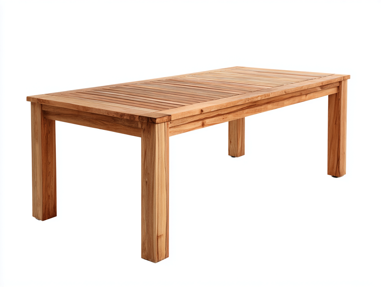 Gartentisch - Teakholz - 180 x 90 x 75 cm - Natur - Zeitloser Outdoorstil