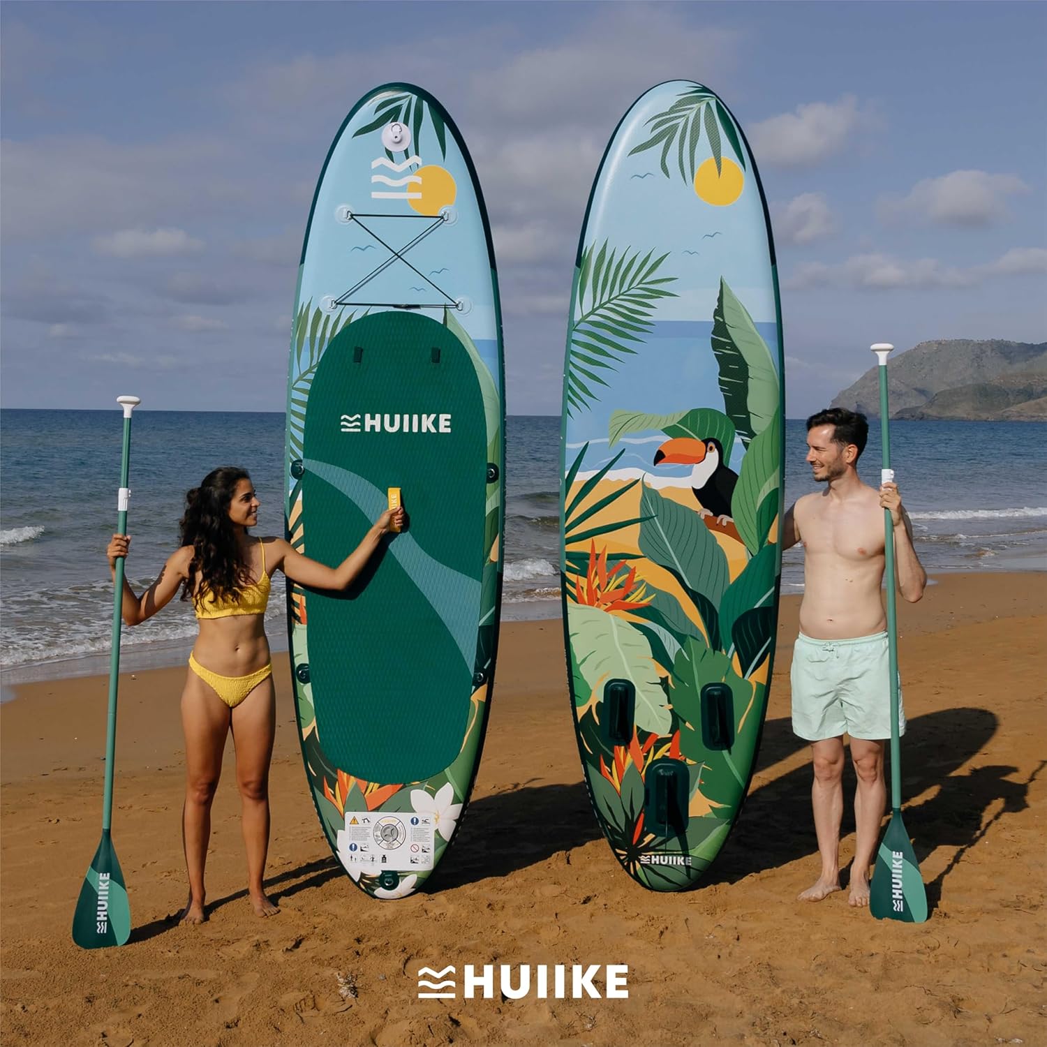 HUIIKE Tavola Sup Gonfiabile Adulti con Accessori Inclusi, Pagaia, Pinne, Pompa. Stand Up Paddle Board con Grande Stabilità e Resistenza. 305 x 84 x 15 cm, Carico Massimo 130 kg