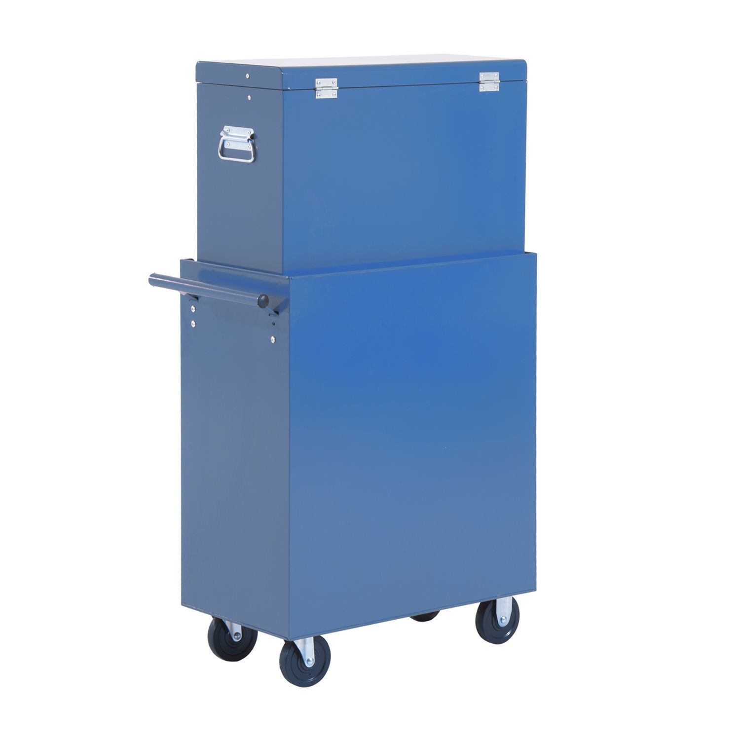 ? mobiele werkplaatswagen gereedschapswagen met wielen & slot gereedschapswagen wagen met wielen gereedschapskist, afsluitbaar met 16 schuifladen, blauw