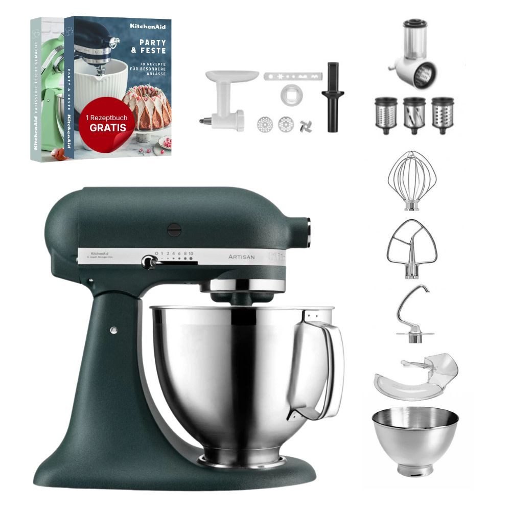 Küchenmaschine KitchenAid 4,8 L 5KSM185 Artisan Küchenmaschine Allrounderset
