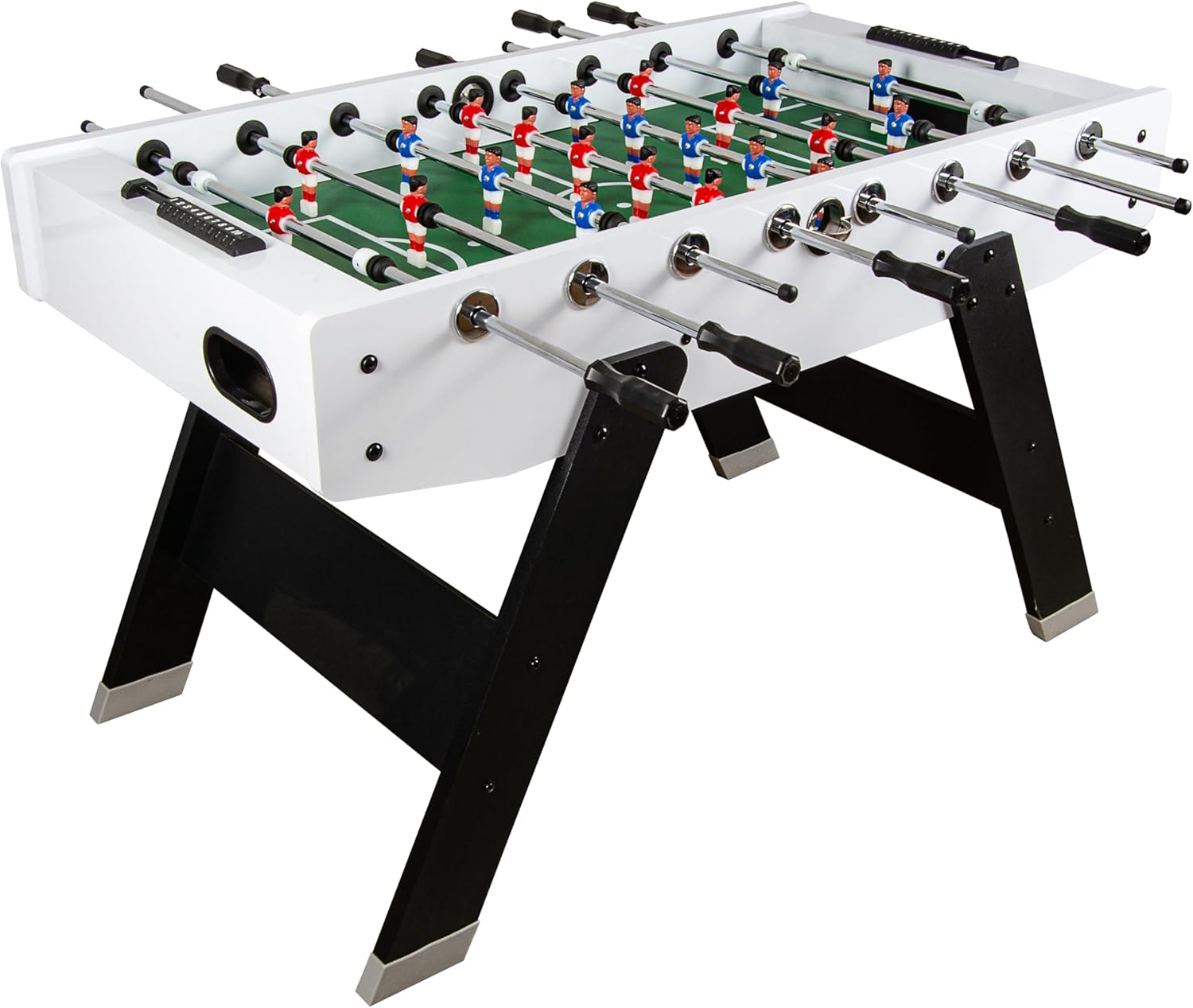 leomark Tavolo da calcio in legno 140x72x86 cm, tavolo pieghevole per bambini e adulti, gioco di calcio balilla, biliardino, campionato sportivo per famiglie, coppa del mondo di sport SpaceFlex…