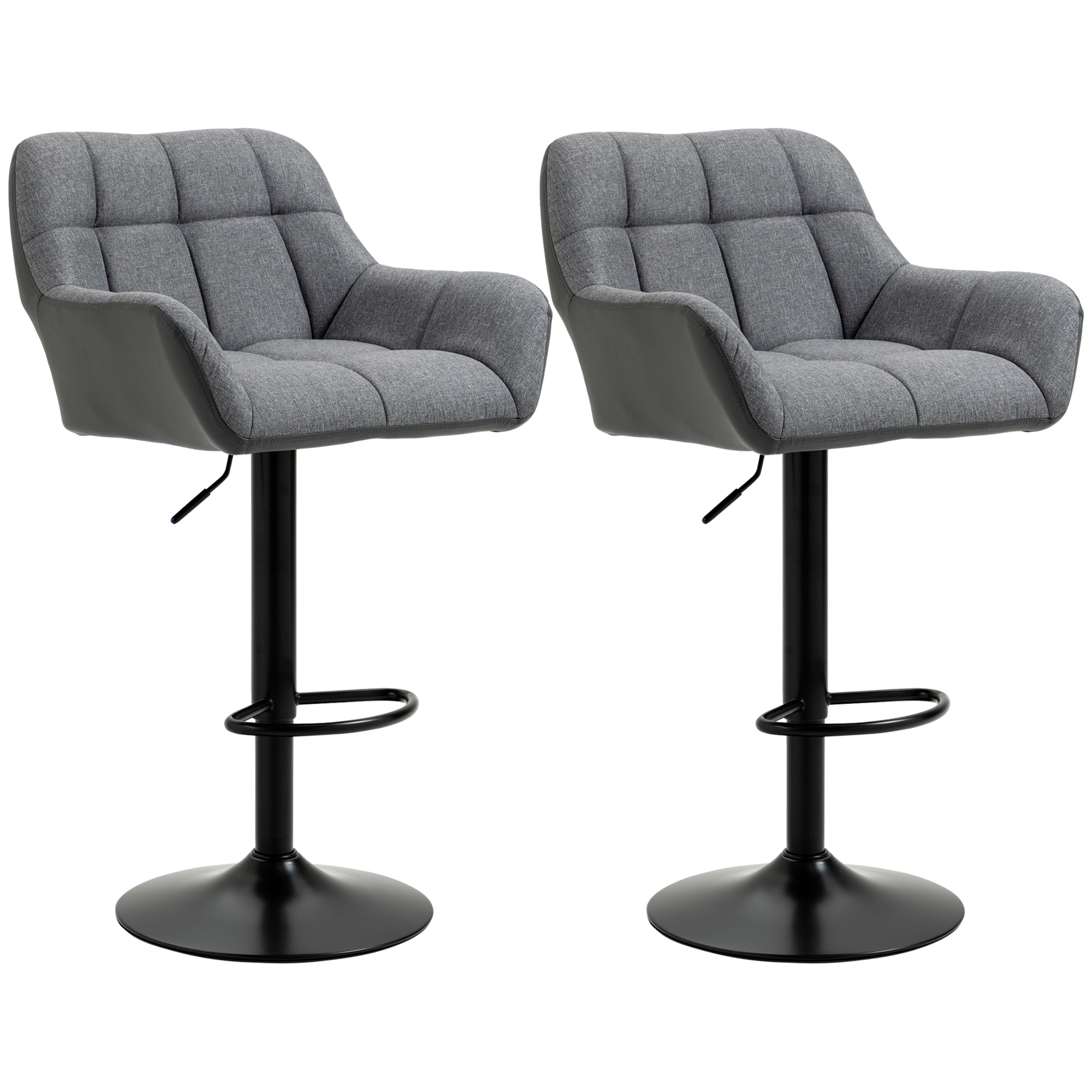 barkrukken, set van 2, tegenkrukken, in hoogte verstelbaar, draaibaar, in retro-design
