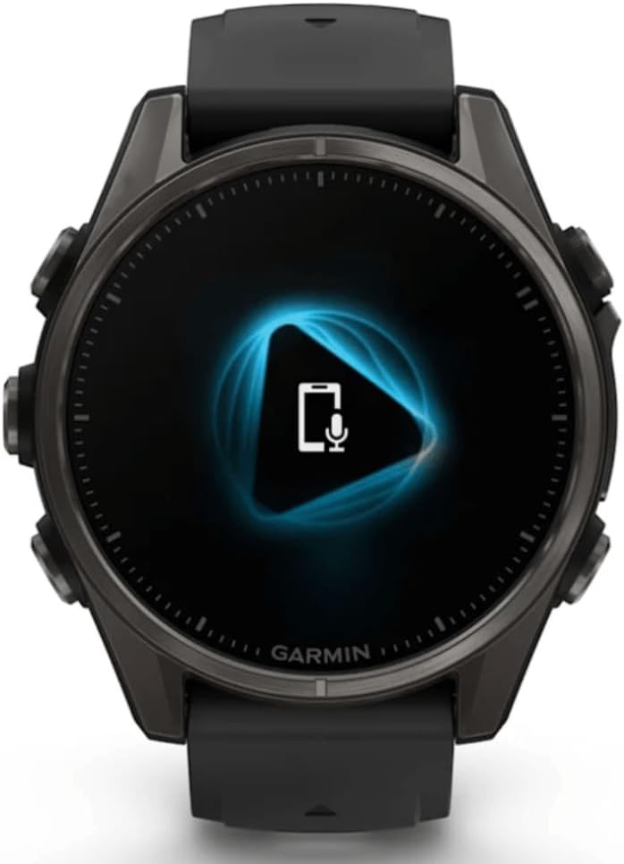 Fenix 8–43 mm, AMOLED, Saphir, Carbongrau, DLC Titan mit schwarz/kieselgrauem Silikon