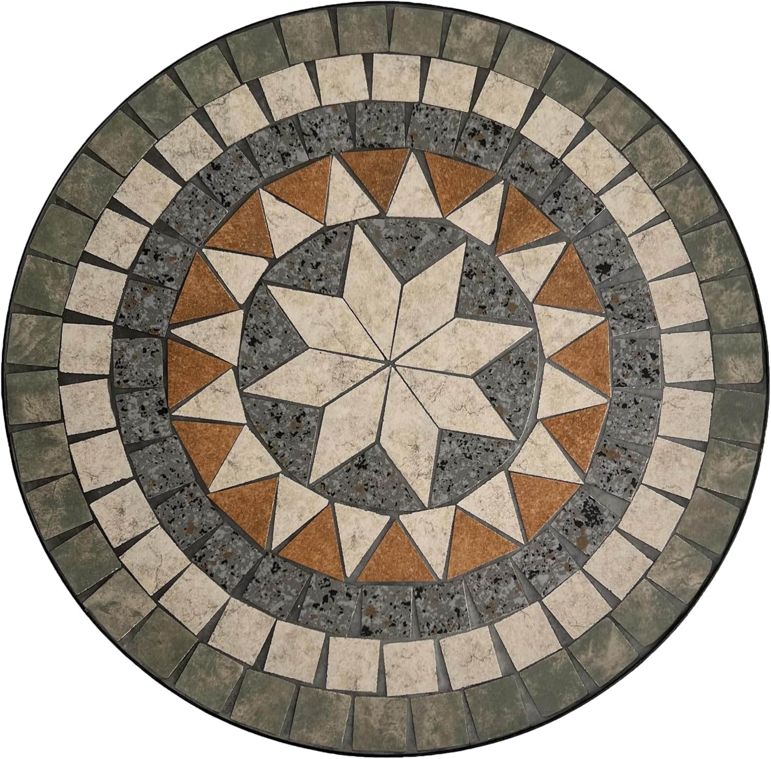 AXI Amélie Bistrot Set, 2 Chairs 1 Table, Balcony Bistro Set, Porch Mosaic Star Grey – Outdoor Bistro Set, Mosaic Bistro Table for Garden/Balcony/Terrace
