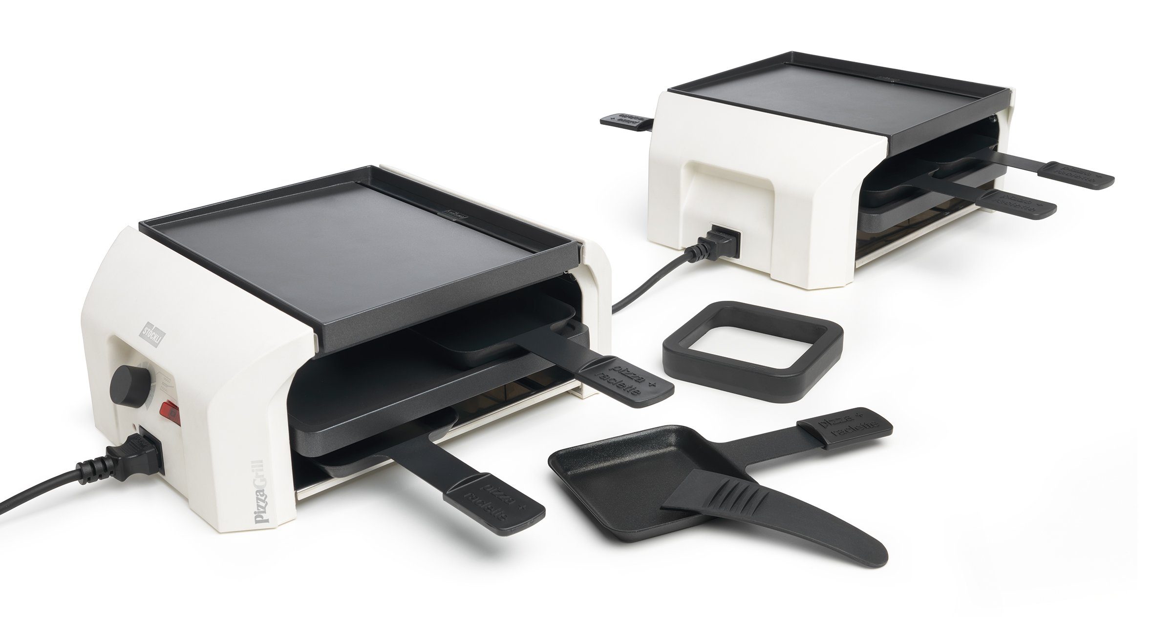 Raclette Stöckli Raclette + Pizza Grill Fou4 Set weiss