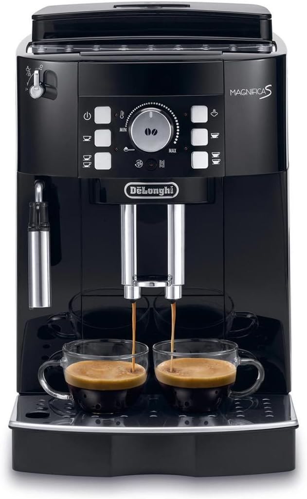 Perfetto Magnifica S ECAM21.110.B Macchina da Caffè Automatica per Espresso e Cappuccino, Caffè in Grani o in Polvere, 1450 W, 1,8 lt, Nero