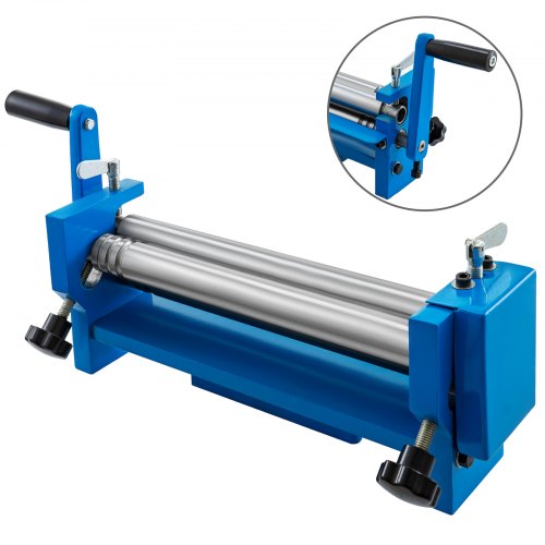 VEVOR Rundbiegemaschine, Max. Dicke 1 mm Handrohrbieger Biegeapparat, Max. Breite 320 mm Rollenbieger, 32 mm Biegedurchmesser Rundbiegegerät, 132 mm Kurbellänge Manuelle Vollblechbiegemaschine
