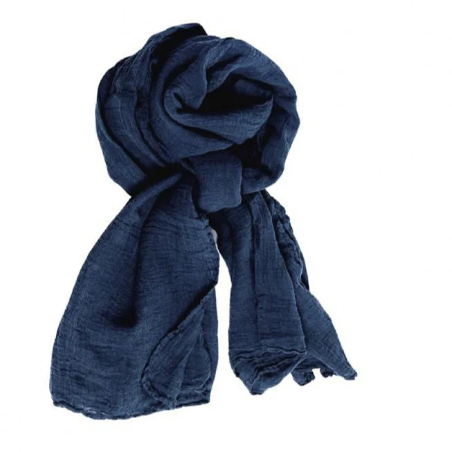 Pure Linen Stole | Japan Blue