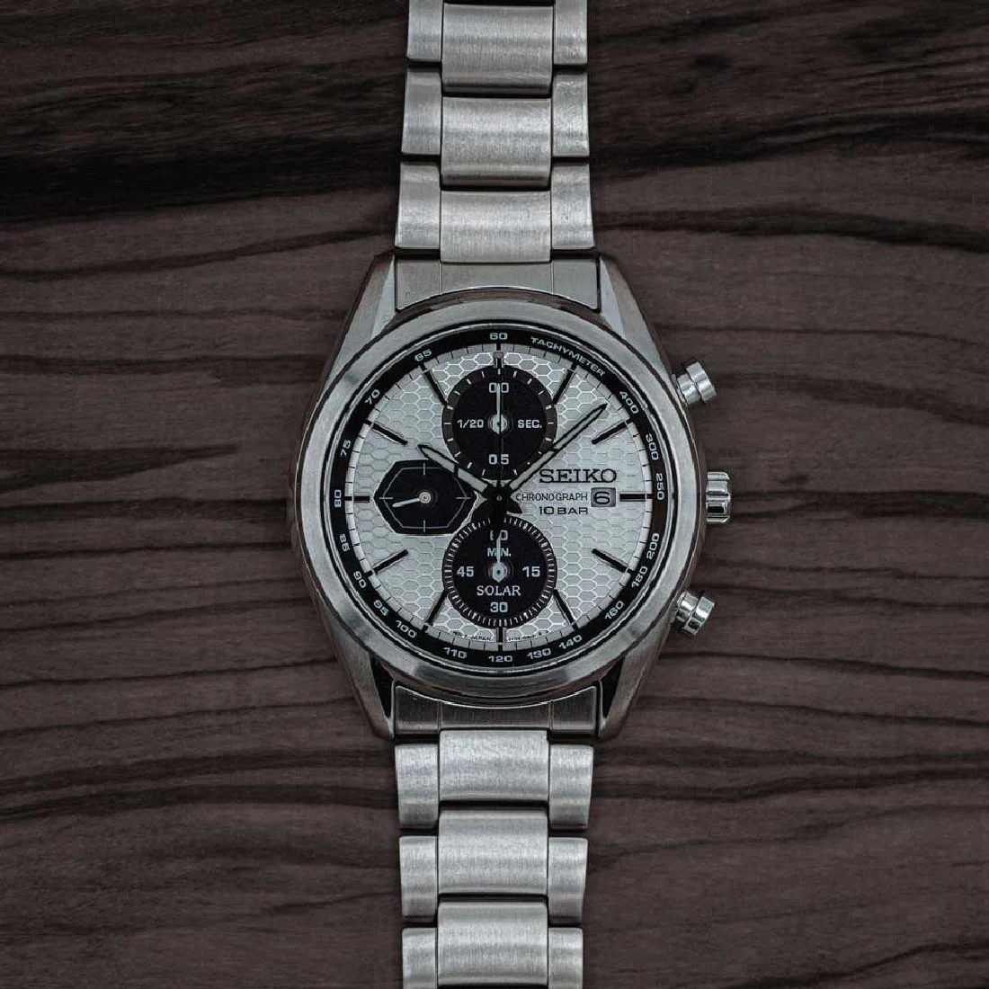 Orologio Seiko Sport cronografo acciaio quadrante bianco SSC769P1