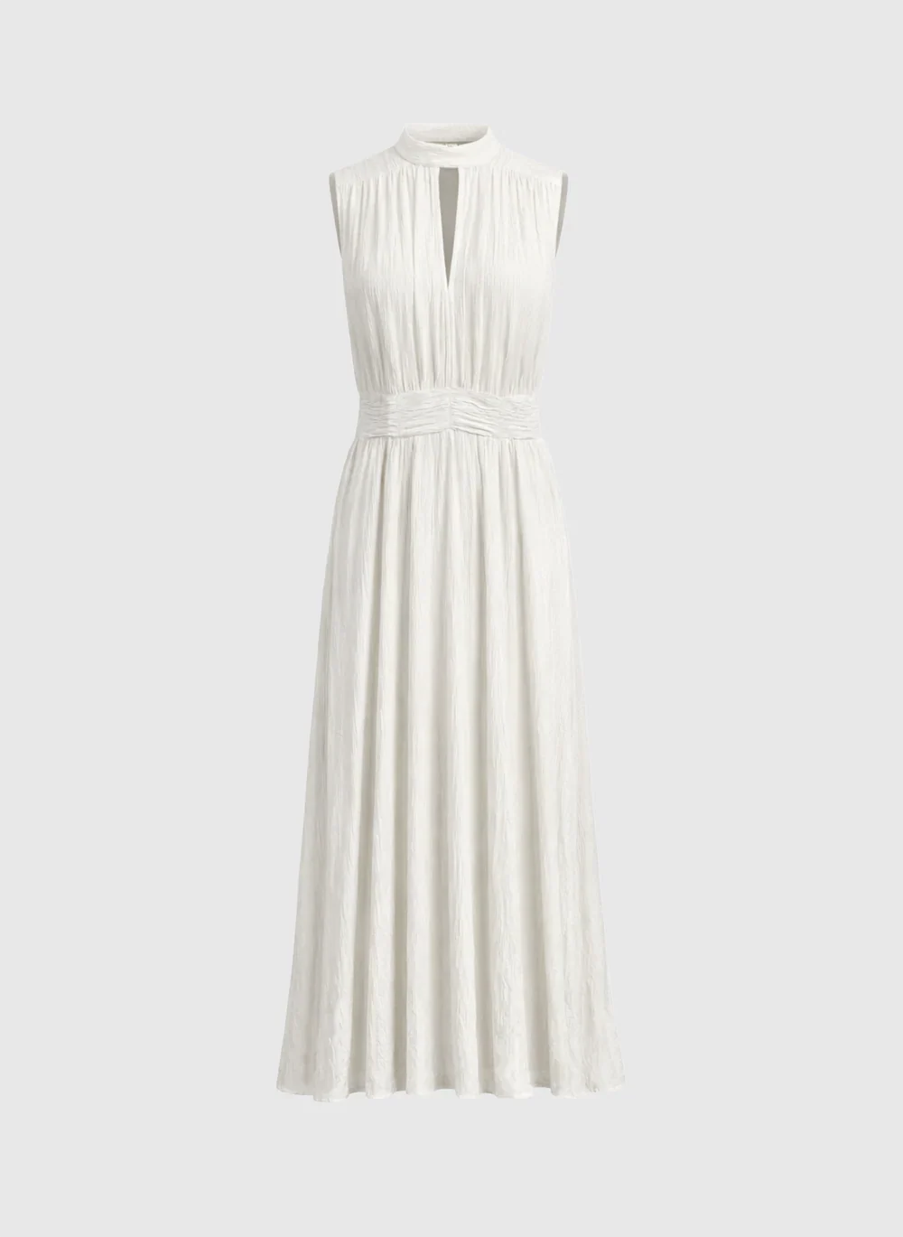 Orlany Crinkle Viscose Maxi Dress in Cream �� An'ge