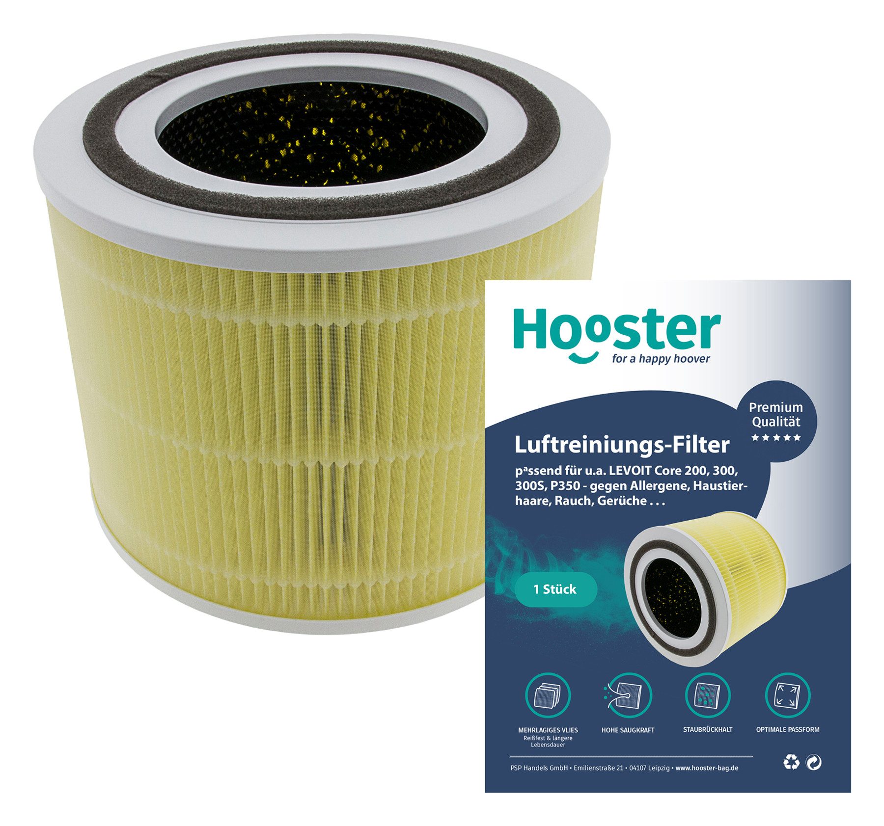 Luftfilter 1 Filter kompatibel mit LEVOIT H13 Core 300s / Core 300