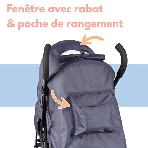 Bambisol Passeggino Doppio Canna | Pieghevole Compatto, Pioggia Incluso | Blu marino : Amazon.it: Prima infanzia