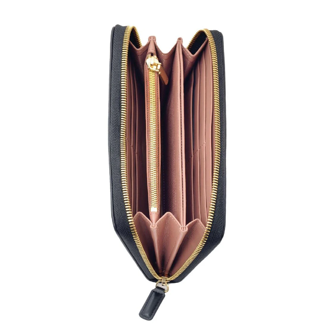 Portafoglio Spalding & Bros Sissy zip large 12c nero 175161U900