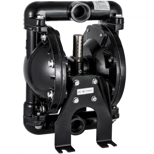 VEVOR luftbetriebene Doppelmembranpumpe, 2,54 cm Einlass und Auslass, Aluminium, 35 GPM, max. 120 PSI, Nitrilmembran, QBY4-25L-1 Zoll-35