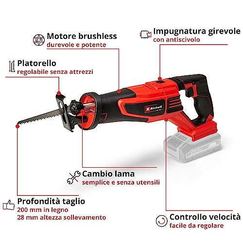 Einhell Professional TP AP 18/28 Li BL   Solo Sega universale a batteria Power X Change (18V, oscil. al min. 2500, ampiezza oscil. 28 mm, incl. lama per legno, senza batteria e caricabatteria) : Amazon.it: Fai da te