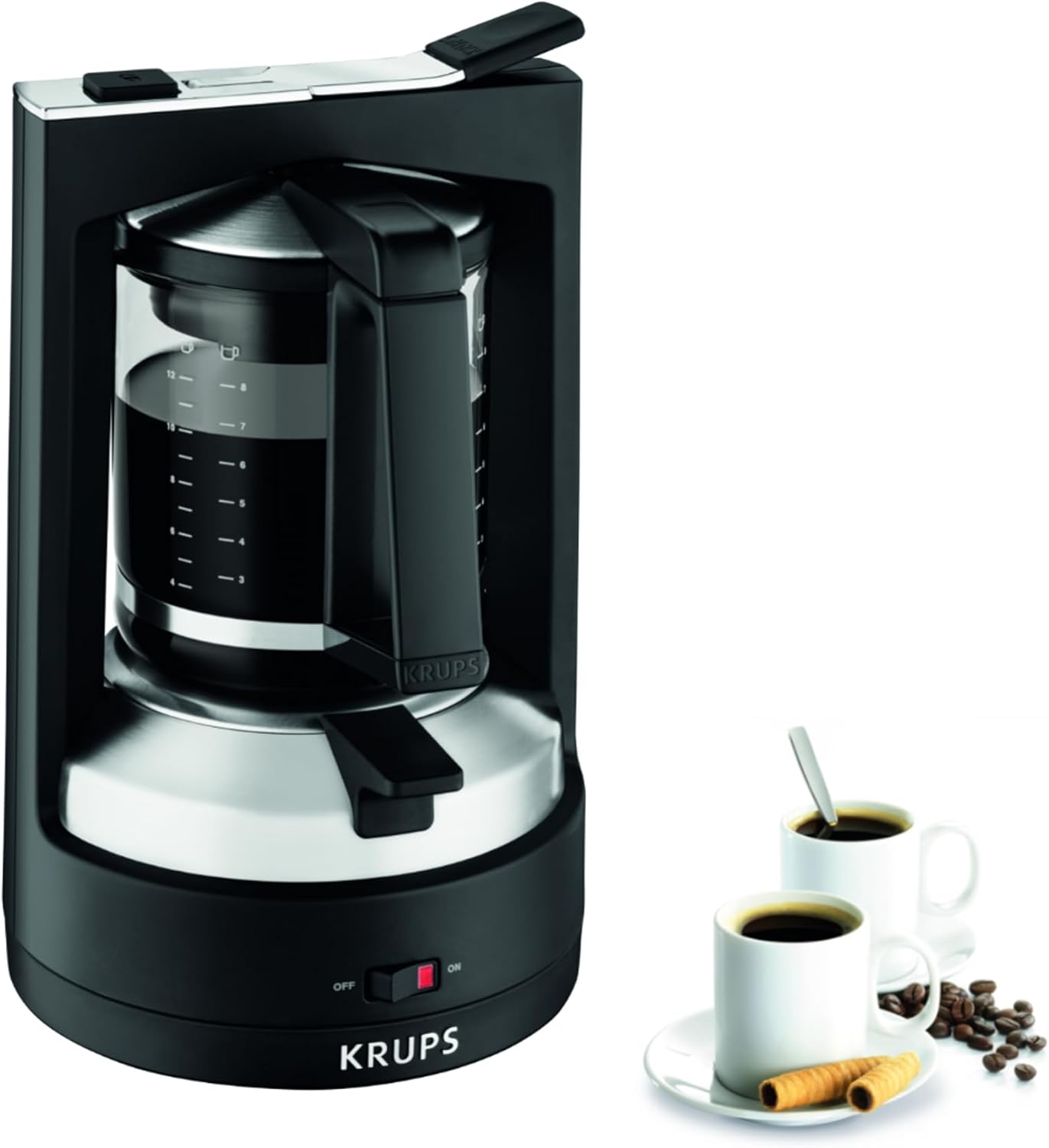 Krups KM4689 Filterkaffeemaschine T8 | 850 Watt | Automatische Abschaltung | 8-12 Tassen | Beleuchteter Ein-/ Ausschalter | Schwarz