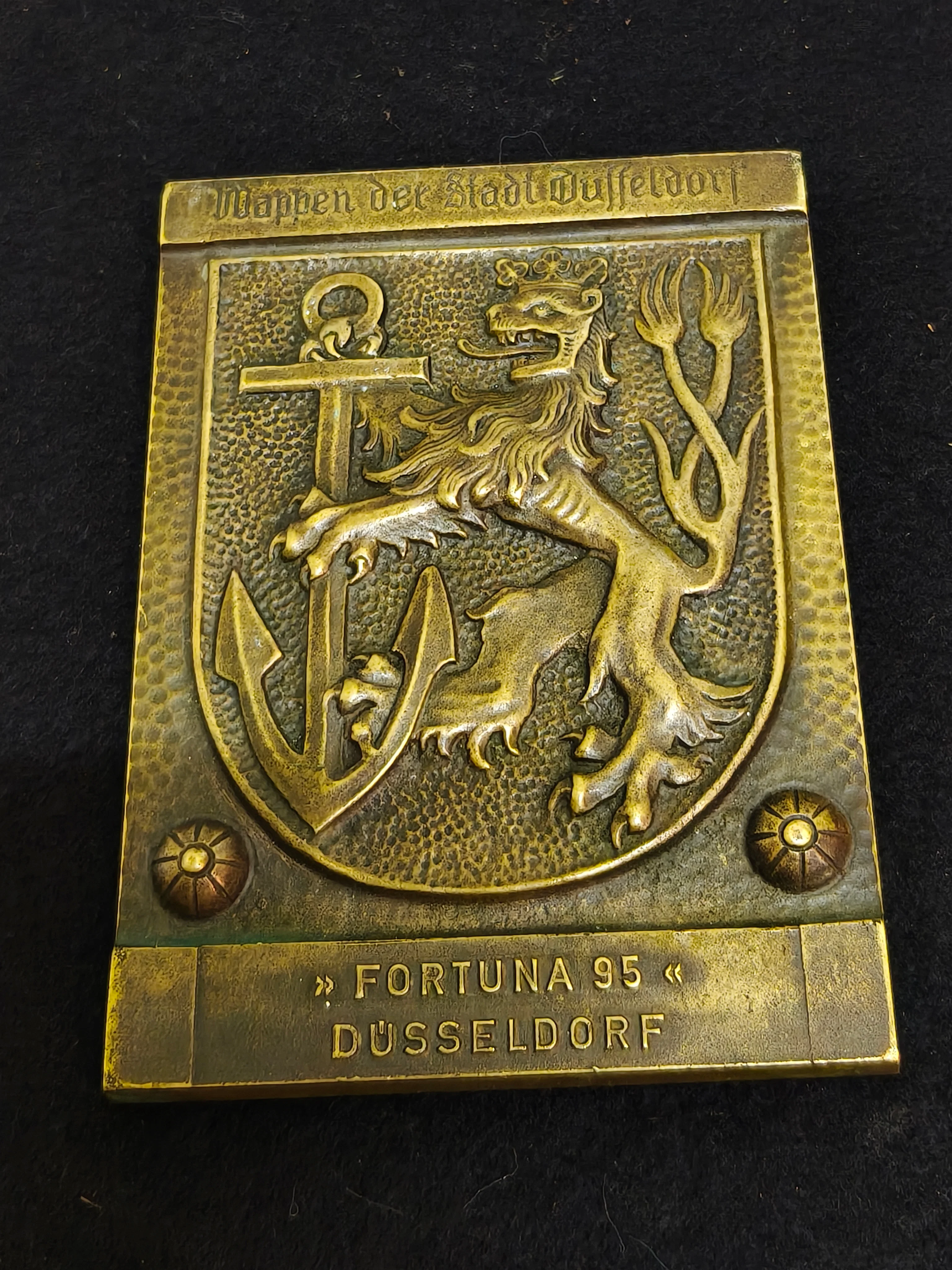 Placa Bronce Naval Dusseldorf. Alemania