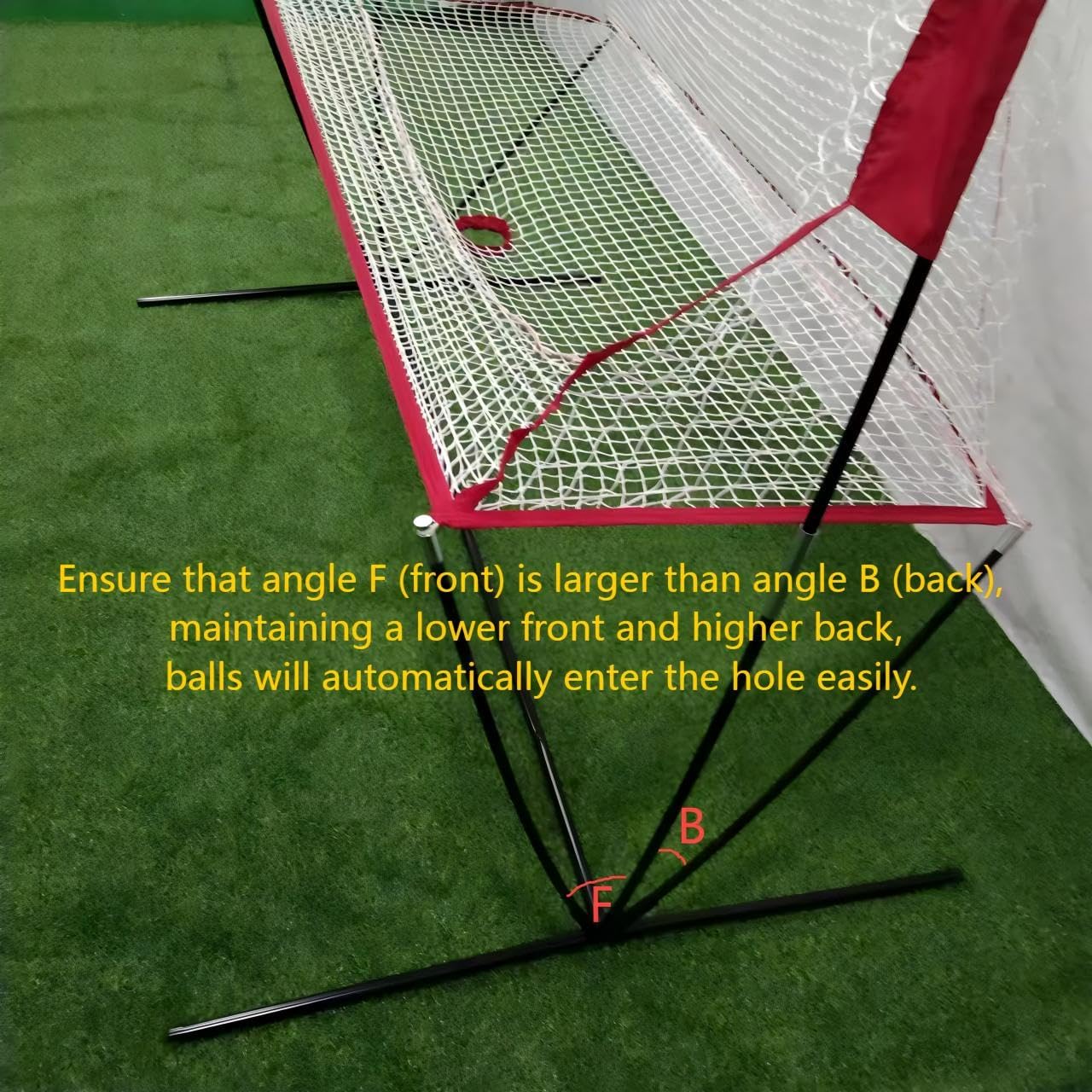 Netze für Tennisbälle Maschine (10 lb) Rückprallnetz für Tennisball&Pickleball Selbsttraining, tragbar und einfach zu demontieren,Geeignet für Wurftraining mit Ballmaschinen drinnen und draußen