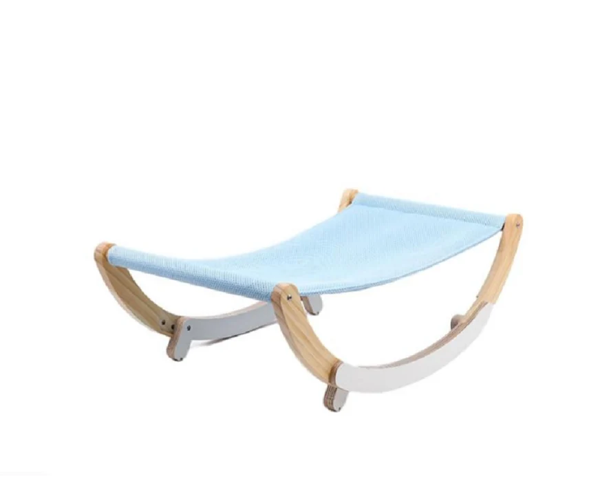 Cat Hammock Swing Bed with Wooden Frame